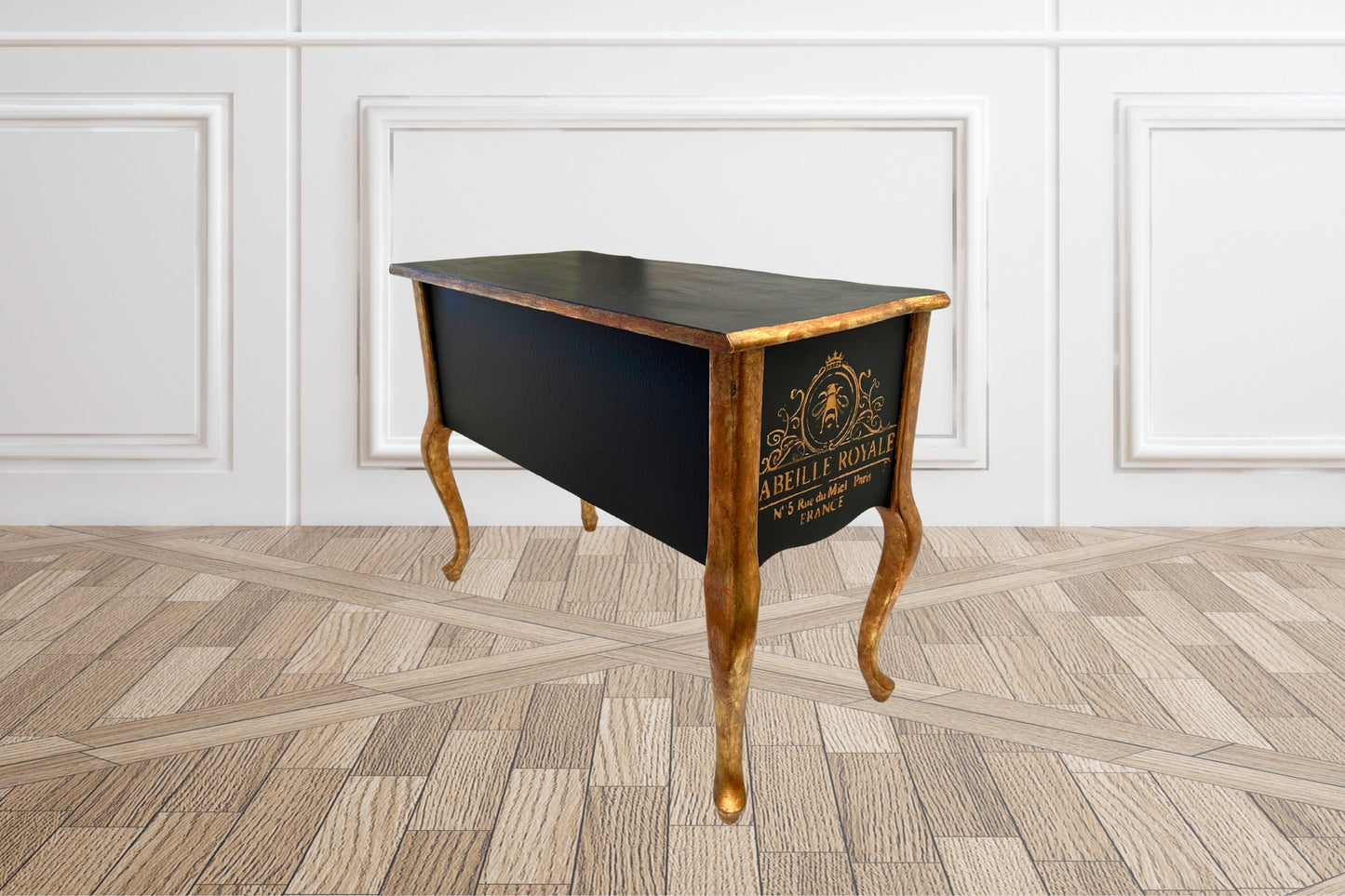 Dresser - Black Butterfly, Vintage Gold finish